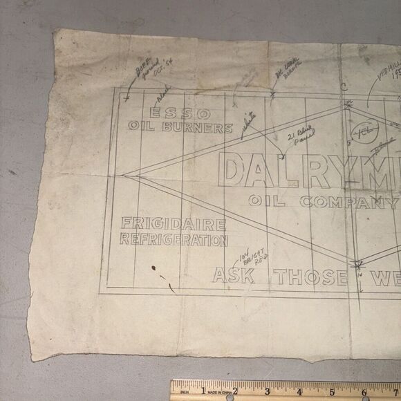 Vintage Billboard Ad Sample: Dalrymple Oil / Frigidaire Lawrence Massachusetts - Picture 2 of 4